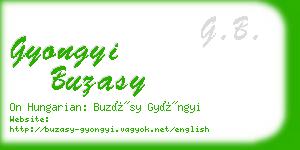 gyongyi buzasy business card